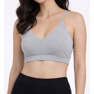 (NWOT) WVN • Light Grey Skinny Strap Sports Bra, S